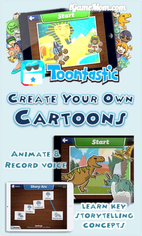 Create your own Cartoons with Toontastic app for kids