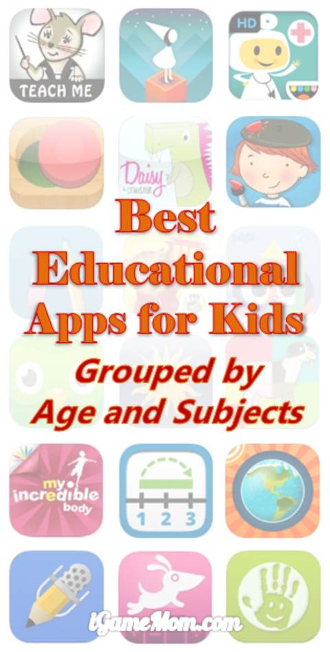 Best educational apps for kids, grouped by kids age and learning subjects: apps for preschool, for kindergarten, for elementary school, and for middle and high school; math apps, science apps, nature app, reading apps, … Wonderful learning resources for school and homeschool.