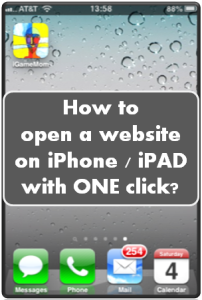 How to open a website on iPAD with one click