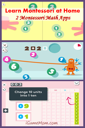 Learn Montessori at Home - two Montessori Math Apps