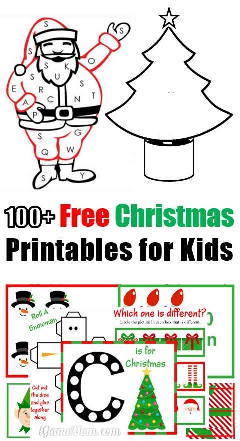 100+ Free Christmas Printable Worksheets for Kids