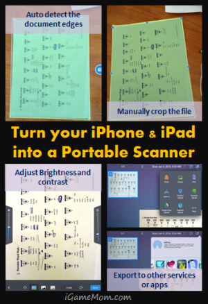 Turn your iPhone iPad into Portable Scanner