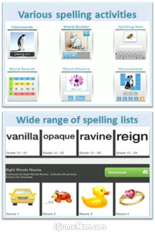 Spelling lists cover wide age range