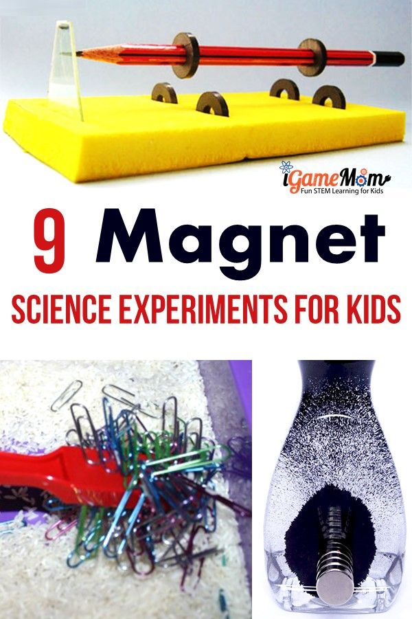 9 magical magnet science experiments for kids to learn force and motion, static electricity, with dollar bill, cereal, iron powder. Fun science fair project ideas. Easy and fun STEM activities for kids of all ages. For physics and science class