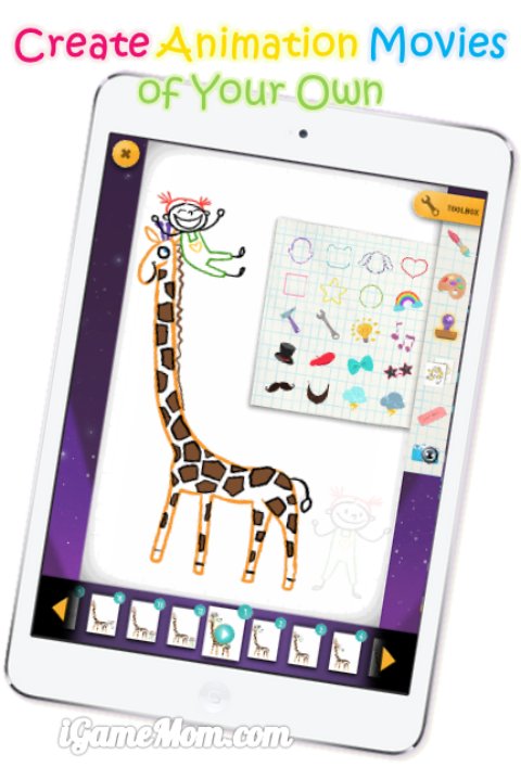 Create stop motion animation movies with free app for kids preschool and up