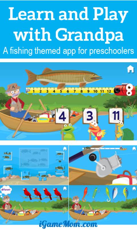 Fishing with Grandpa -- fishing themed learning app for preschool kids