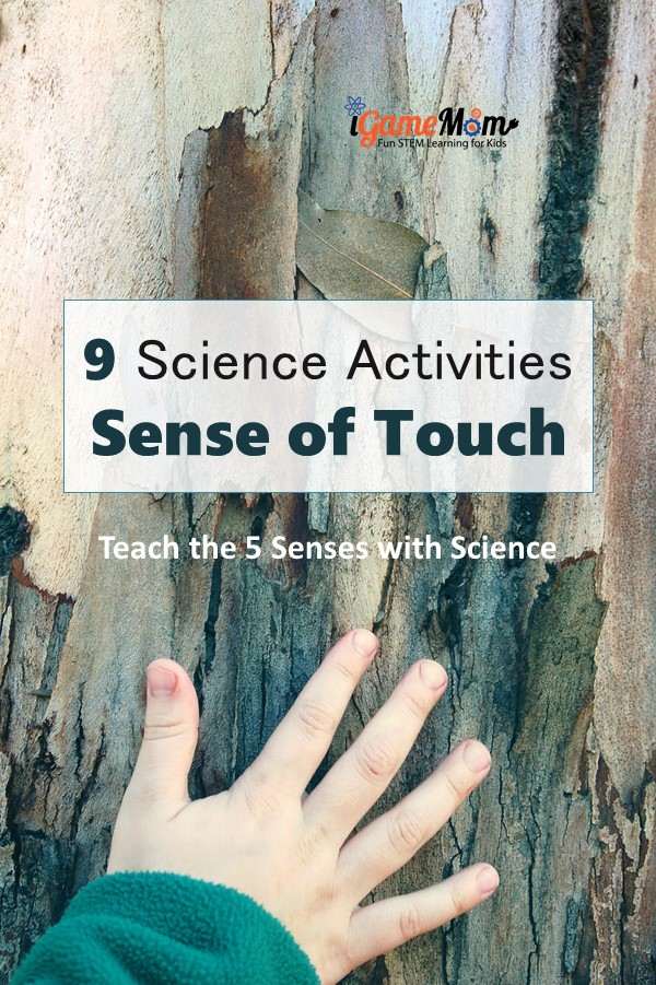 Science experiment activities teaching kids the sense of touch. Fun STEM activities for the Five Senses unit for preschool kindergarten to school age.