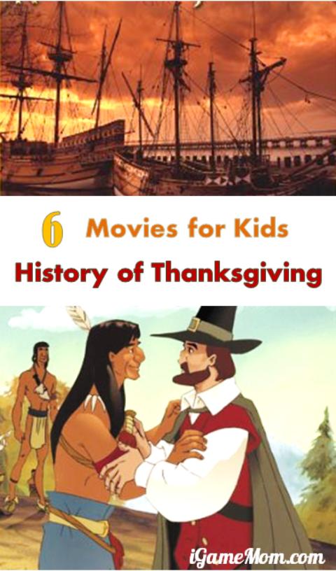 6 movies for kids to learn Thanksgiving history, that are great for the whole family to watch together.