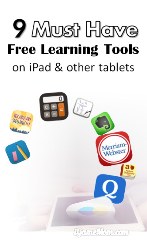 Must-have learning tools on iPad! iPad is not just for games, it is in fact a good learning tool for kids. If you have iPad or other tablets, and you are parent, see if you have all these 9 Free Essential Learning Tools for Kids. They will make kids learning experience much more easier and more fun. You will also find many top learning tool lists for various subjects: math, reading, phonics, foreign language, geography, ...
