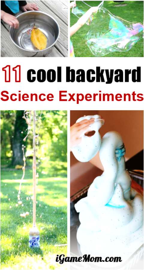 Love cool backyard science experiments with kids, great outdoor STEM activities at your backyard science lab. It is like a fun summer camp at home.