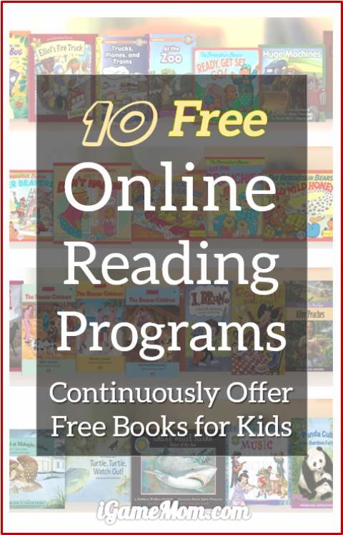 Free online reading programs that continuously offer free books to kids - daily, weekly or monthly. Some also have audio option for young children to listen to. All are available on mobile devices like iPad iPhone, many are also available on computers. A wonderful resource for children literacy.
