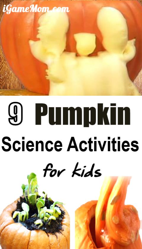 Pumpkins science experiments for kids. Great fall STEM activities for school science class, homeschool, science camp, or after school projects.