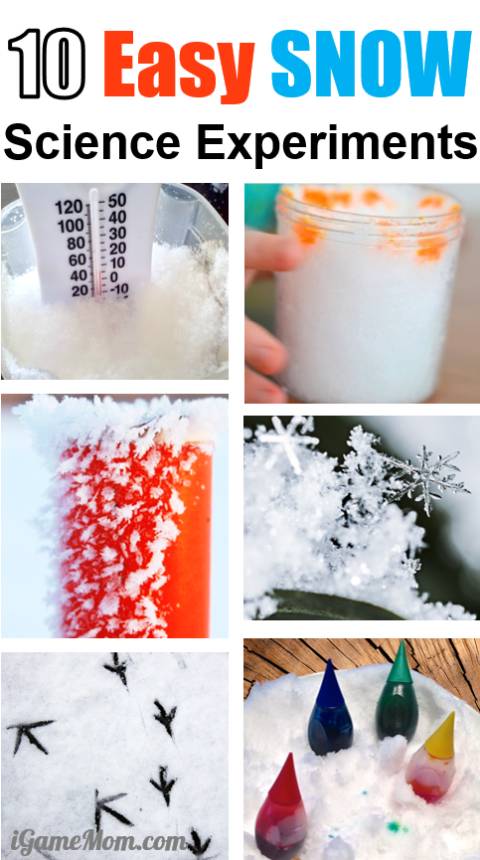 Simple snow science experiments for kids. No preparation needed! Winter STEM activities encourage curiosity, love of nature and science. Kids learn to hypothesize, observe, record result, and make conclusions. Fun outdoor or indoor kids activities for cold winter.