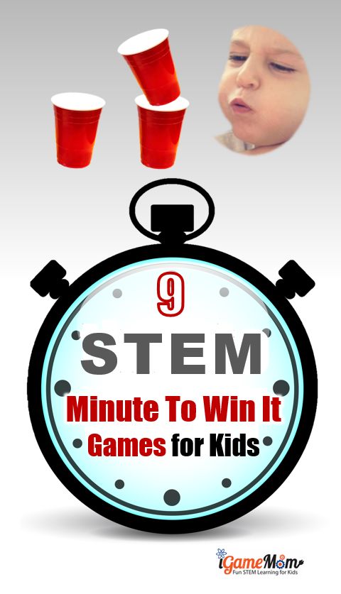 STEM Challenge Minute to Win It Party Game Kids Love. Fun ideas for classroom party or family holiday party and birthday party
