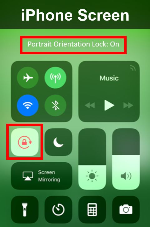 How to lock iphone screen orientation