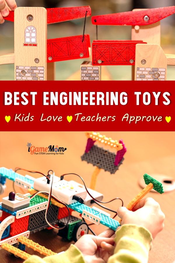 Best Engineering Toys for Kids preschool to school age. Learn Science Math Tech Engineering while playing. Top STEM gifts kids love.