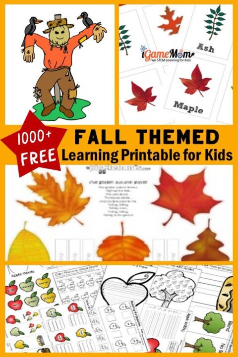 65 Sets of Free Fall Themed Printable for Kids - Over 1000 Pages