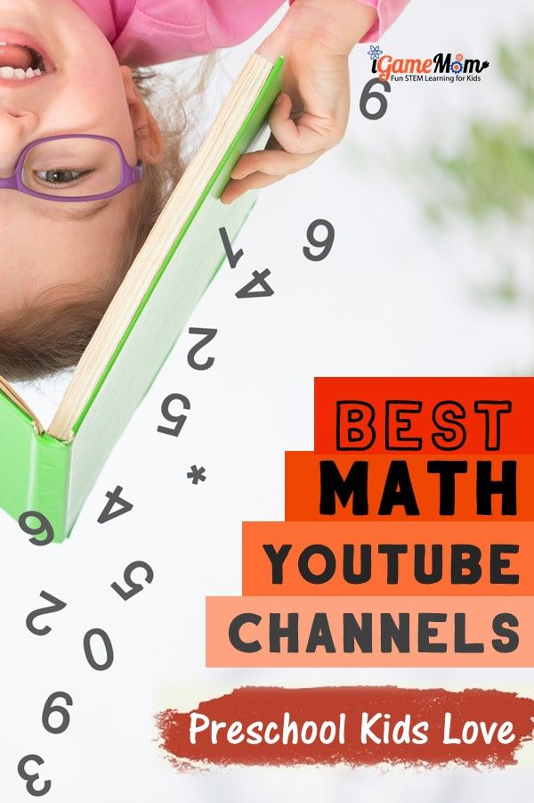 Best math YouTube channels for preschool and kindergarten kids, with fun math videos and hands-on math games and math activity ideas