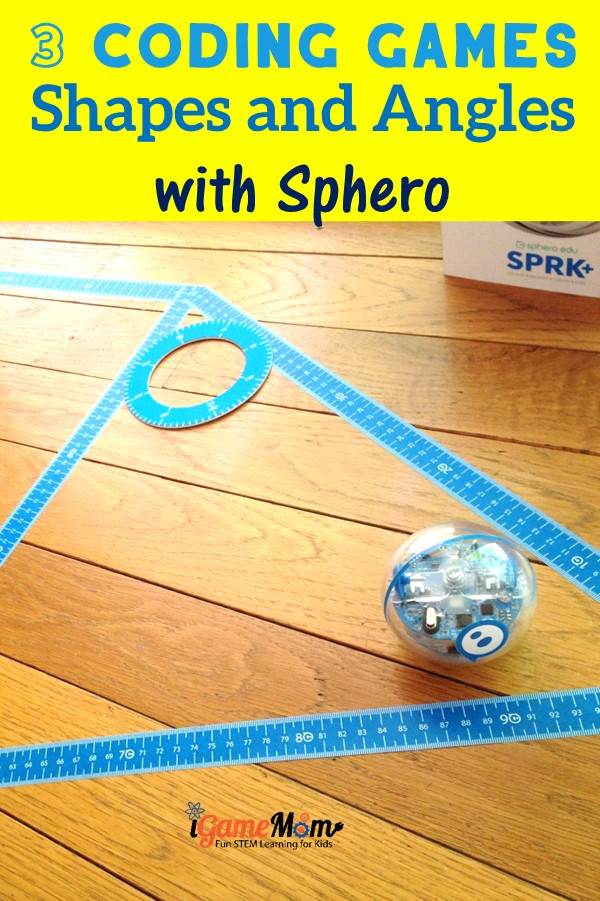Coding Games for beginner kids to learn Shapes and Geometry, fun Sphero activity for preschool to grade 6, girls and boys. Great for hour of code, math center or homeschool