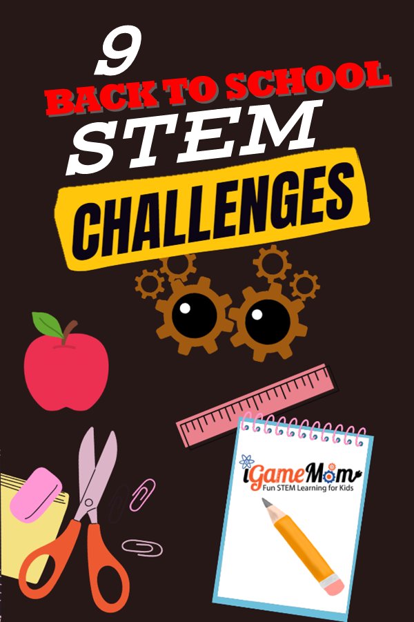Back to school STEM challenges, fun ice breaker activities for students working as teams, with easy materials like pencils, rubber bands, paper. Learn engineering design process, physics while playing.